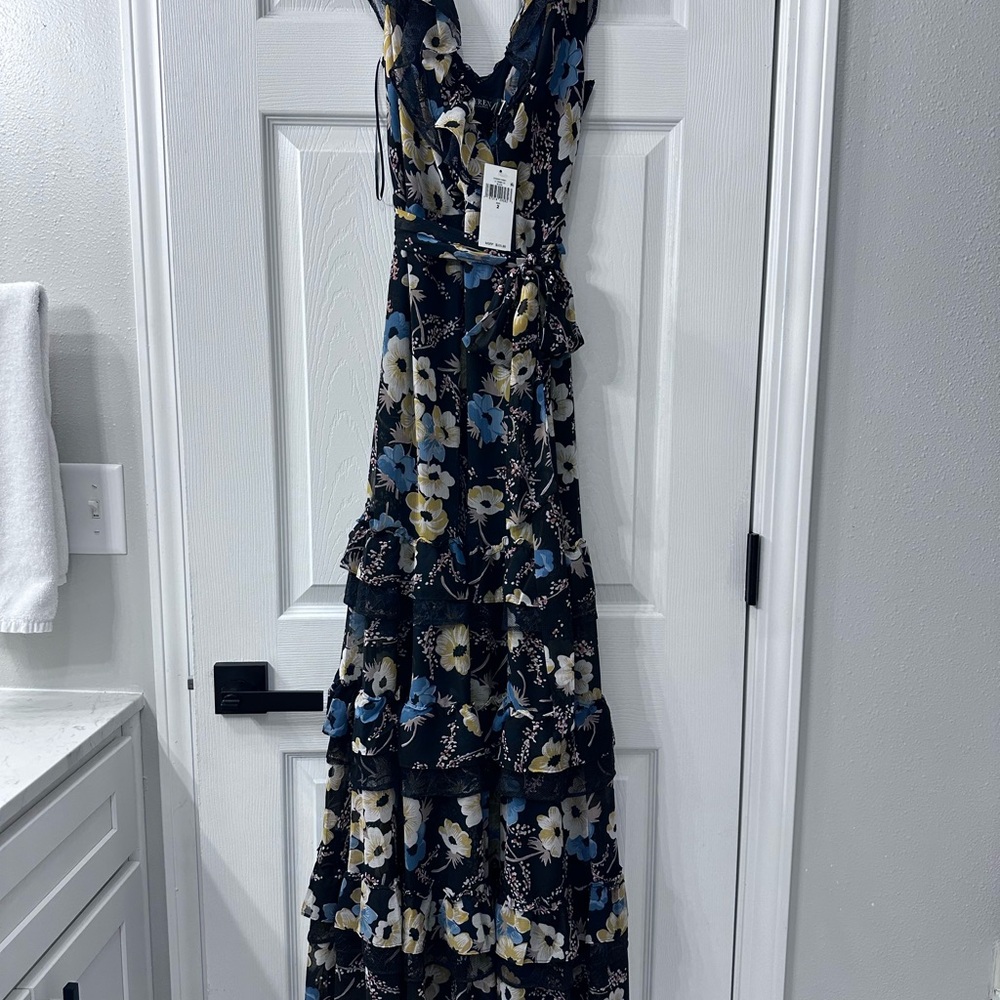 Ralph Lauren Blue Sweetheart Neckline Sleeveless Gown Polo Ralph Lauren.